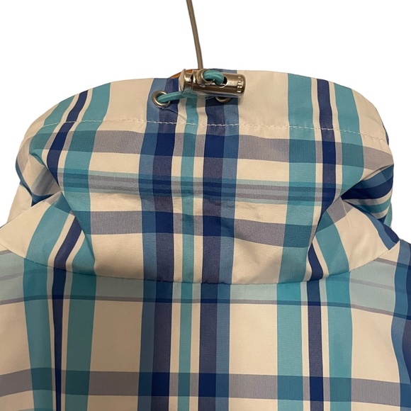 L-RL Ralph Lauren Active Petite Blue Plaid Windbreaker‎ Jacket Size S - Picture 10 of 11